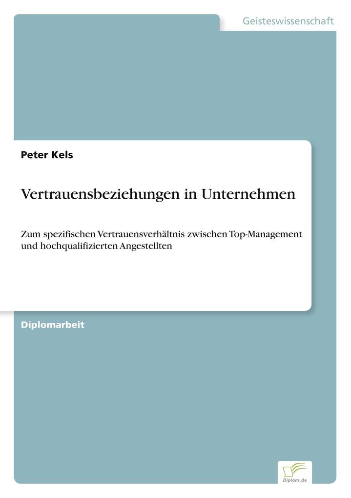 Vertrauensbeziehungen in Unternehmen