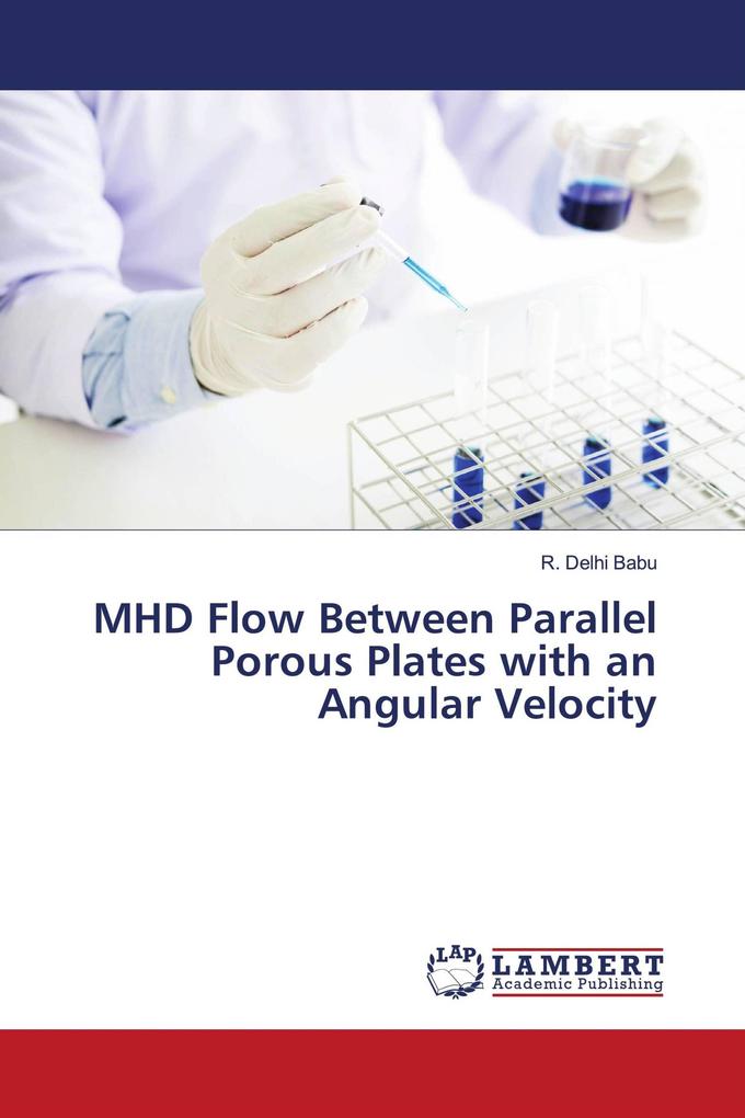 MHD Flow Between Parallel Porous Plates with an Angular Velocity
