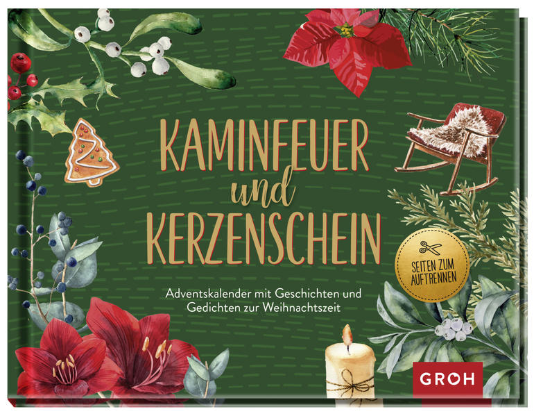 Kaminfeuer und Kerzenschein