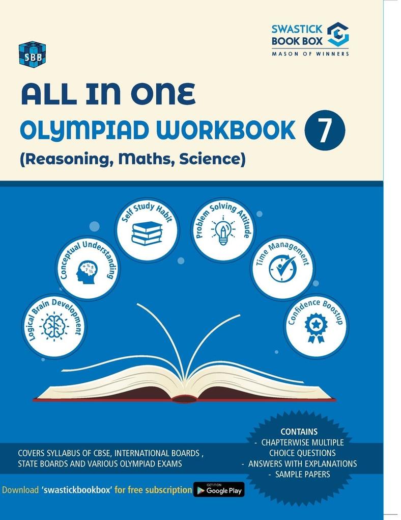 All in One Olympiad Workbook for Reasoning Math Science - Class 7
