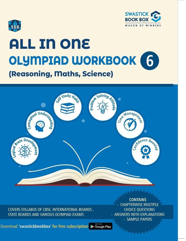 All in One Olympiad Workbook for Reasoning Maths & Science - Class 6
