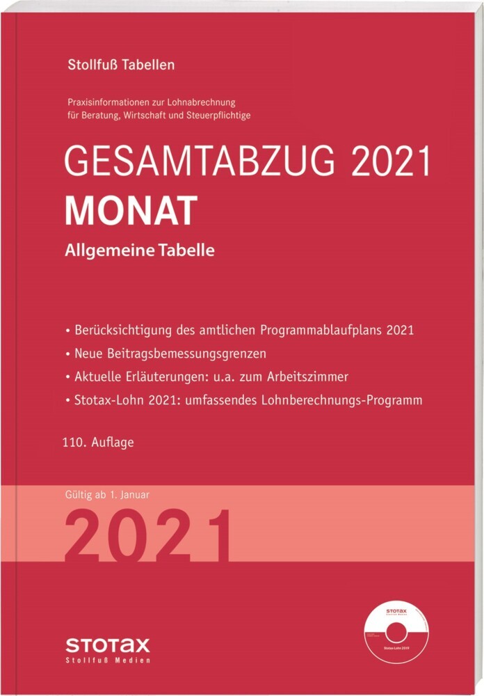 Tabelle Gesamtabzug 2021 Monat