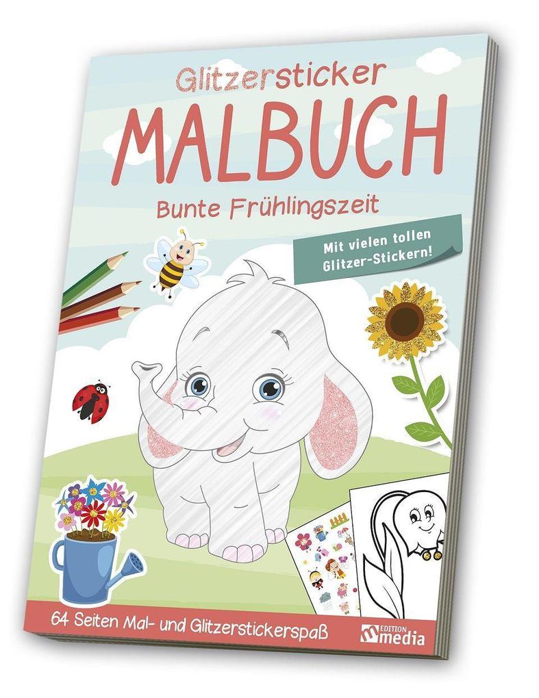 Image of Buch - Glitzersticker-Malbuch - Bunte Frühlingszeit