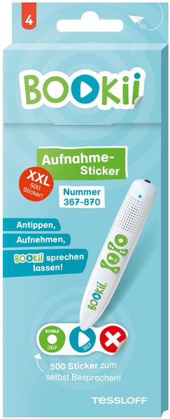 504 BOOKii® Aufnahme-Sticker neutral Paket 4 Nr. 367-870