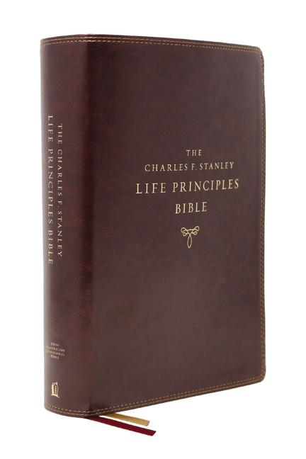Nasb Charles F. Stanley Life Principles Bible 2nd Edition Leathersoft Burgundy Thumb Indexed Comfort Print