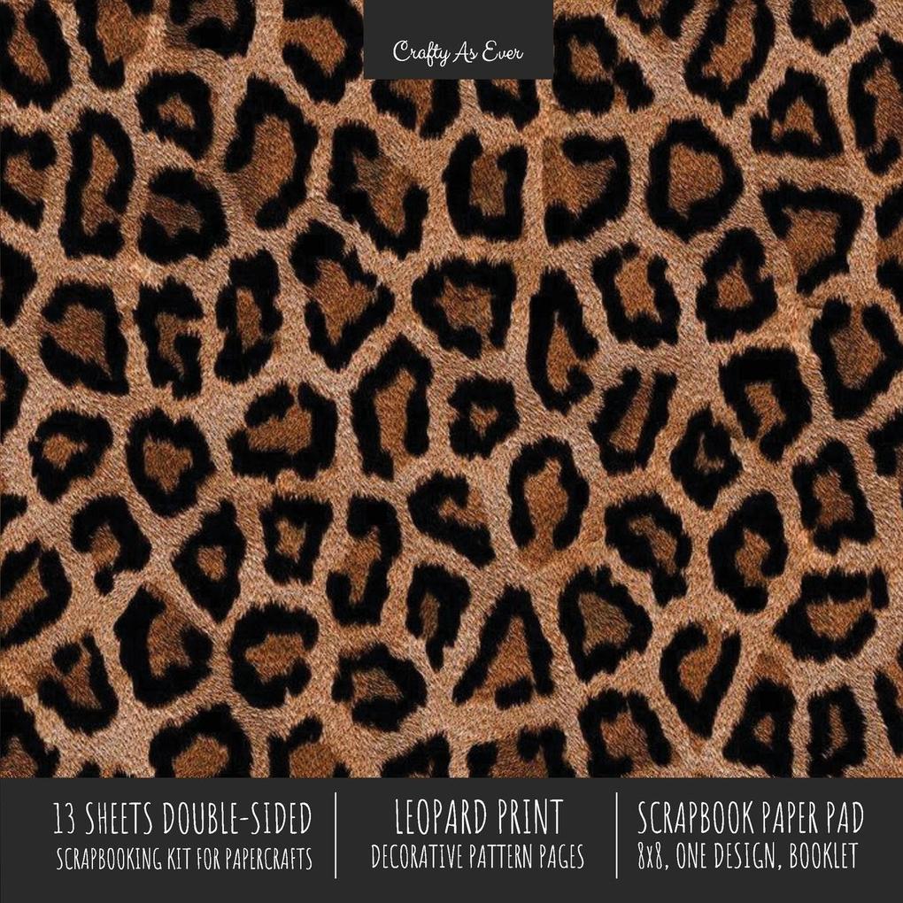 Leopard Print Scrapbook Paper Pad 8x8 Scrapbooking Kit for Cardmaking Gifts DIY Crafts Printmaking Papercrafts Decorative Pattern Pages