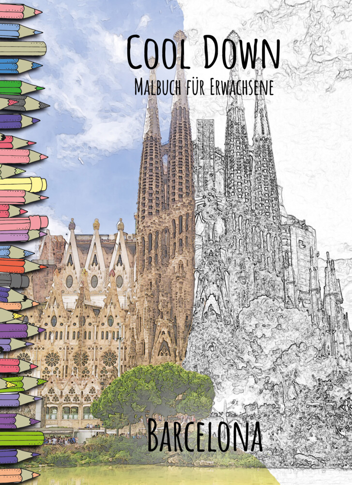 Cool Down | Malbuch für Erwachsene: Barcelona