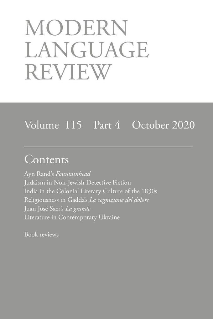 Modern Language Review (115