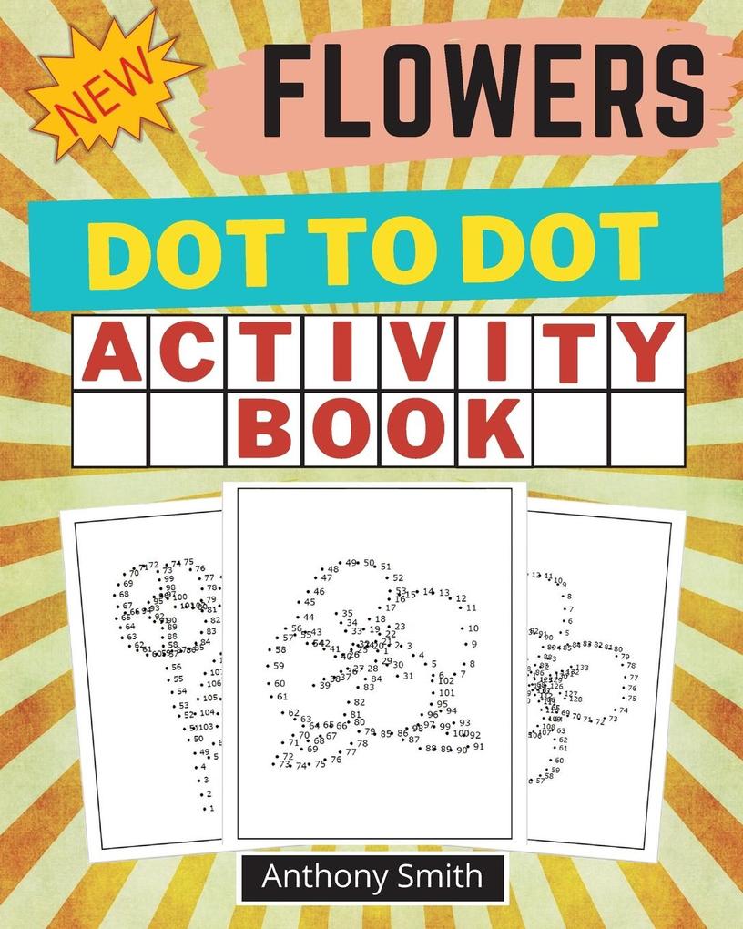 NEW!! Flowers Dot to Dot Activity Book