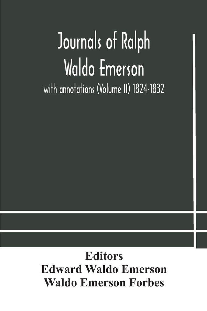 Journals Of Ralph Waldo Emerson