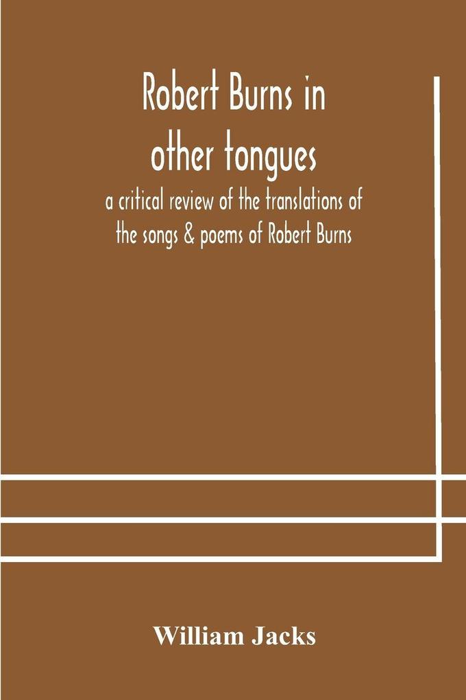 Robert Burns In Other Tongues