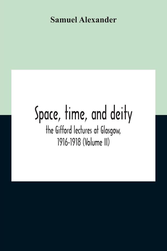 Space Time And Deity