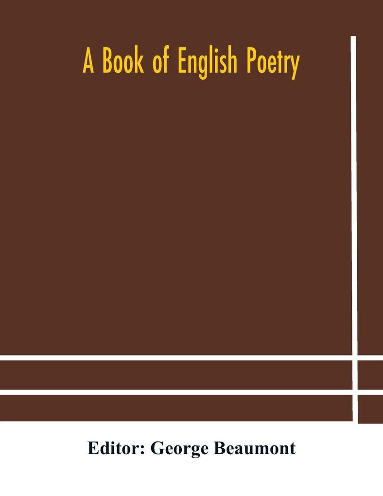 A Book Of English Poetry