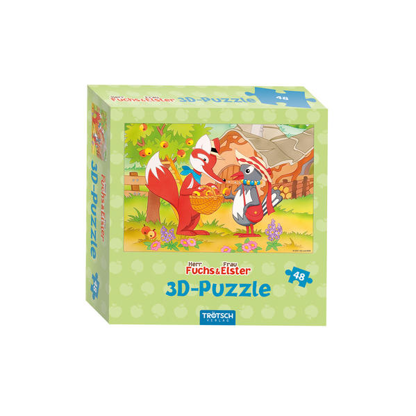 Image of Trötsch Fuchs und Elster 3D Puzzle Apfelbaum