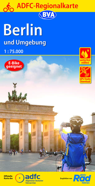 ADFC-Regionalkarte Berlin und Umgebung 1:75.000 mit Tagestourenvorschlägen reiß- und wetterfest E-Bike-geeignet mit Knotenpunkten GPS-Tracks Download