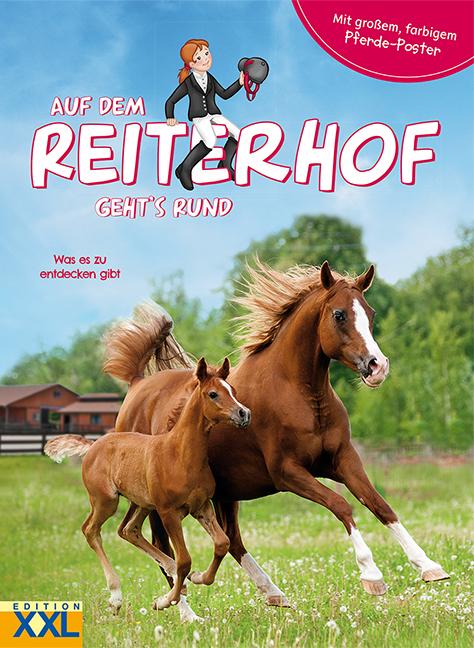 Auf dem Reiterhof gehts rund - mit großem farbigem Pferde-Poster