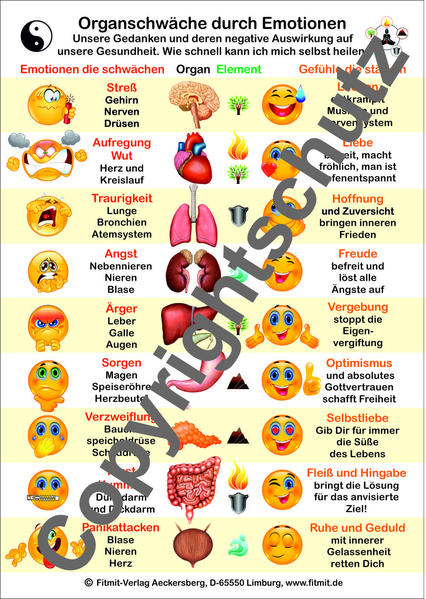 Organschwäche durch Emotionen