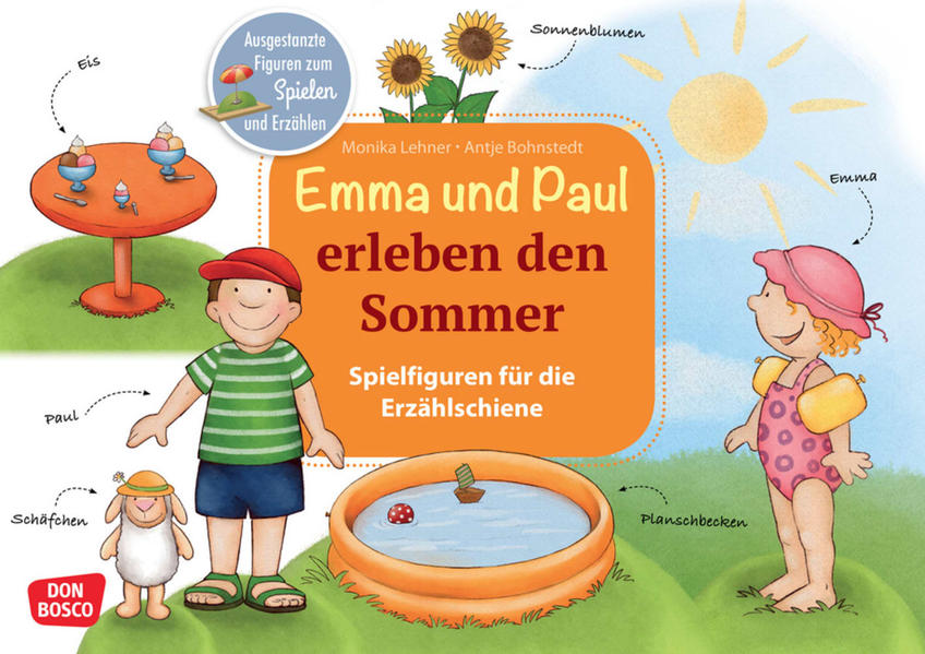 Emma und Paul erleben den Sommer. Spielfiguren für die