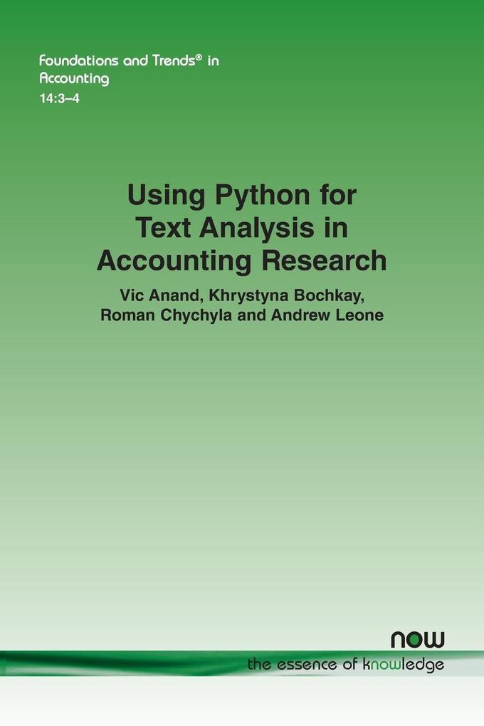 Using Python for Text Analysis in Accounting Research