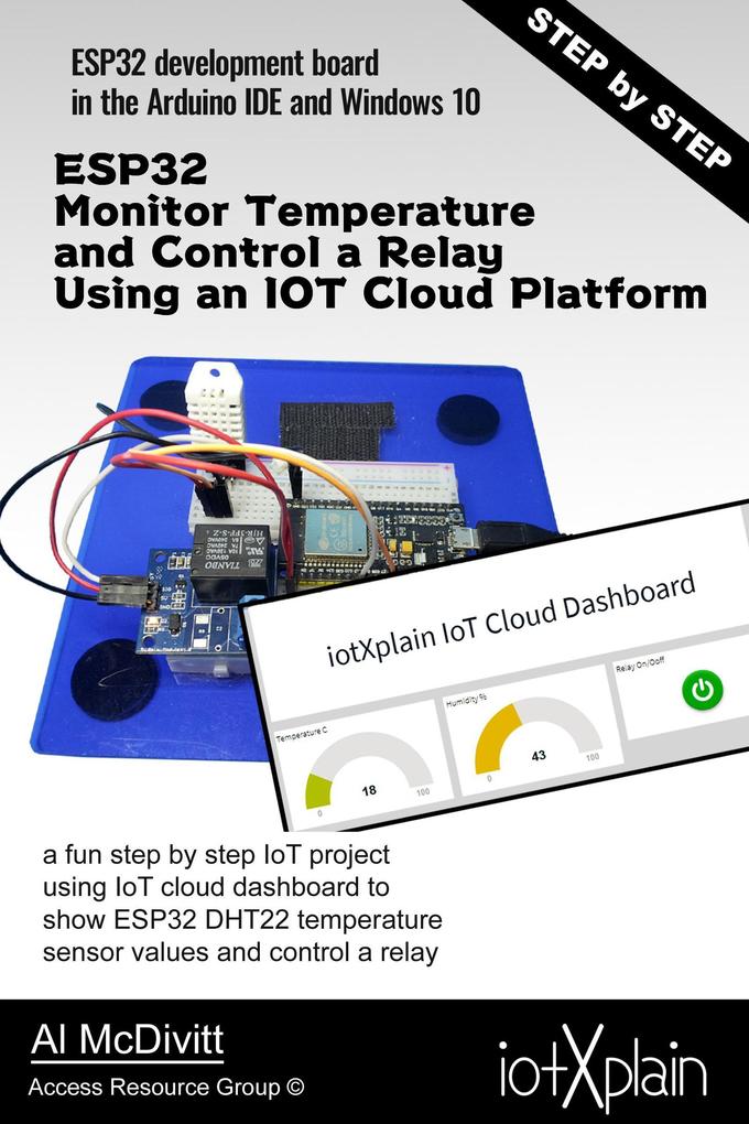 ESP32 Monitor Temperature and Control a Relay Using an IOT Cloud Platform