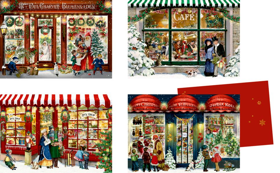 Coppenrath - Edition Barbara Behr - Mini-Adventskalender: Nostalgische Läden sort.