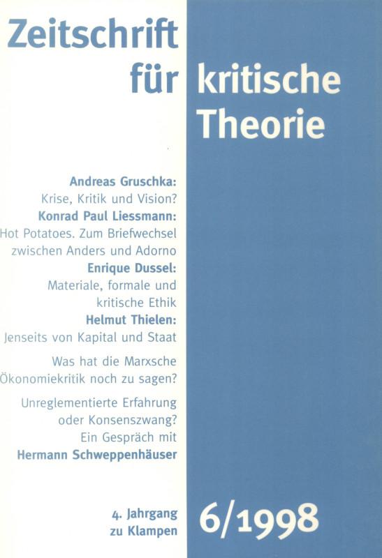 Zeitschrift für kritische Theorie / Zeitschrift für kritische Theorie Heft 6