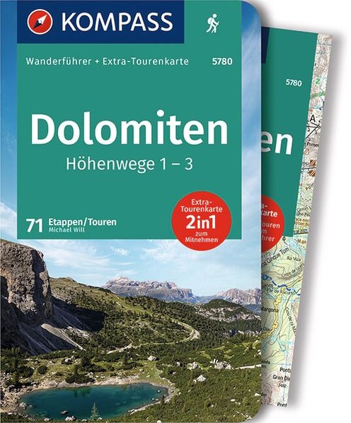 Kompass Karten GmbH Kompass Wanderführer Dolomiten Höhenweg 1 Bis 3 71 Touren
