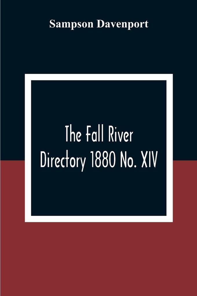 The Fall River Directory 1880 No. XIV