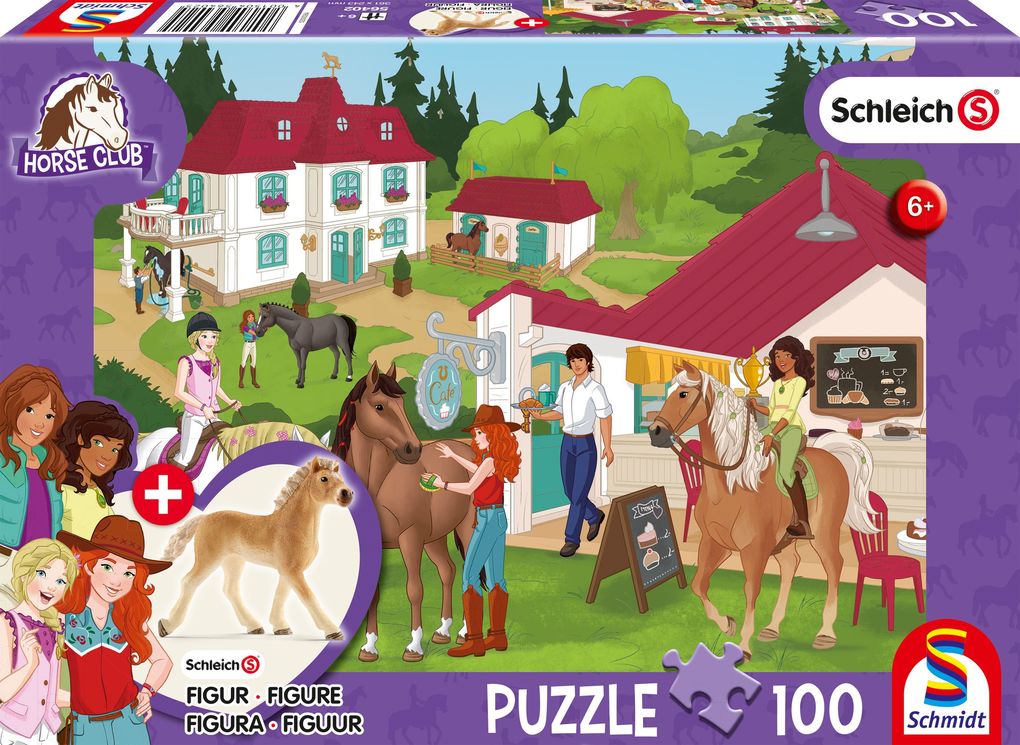 Image of Horse Club Auf dem Reiterhof. Puzzle 100 Teile mit Add-on (eine Original Figur)