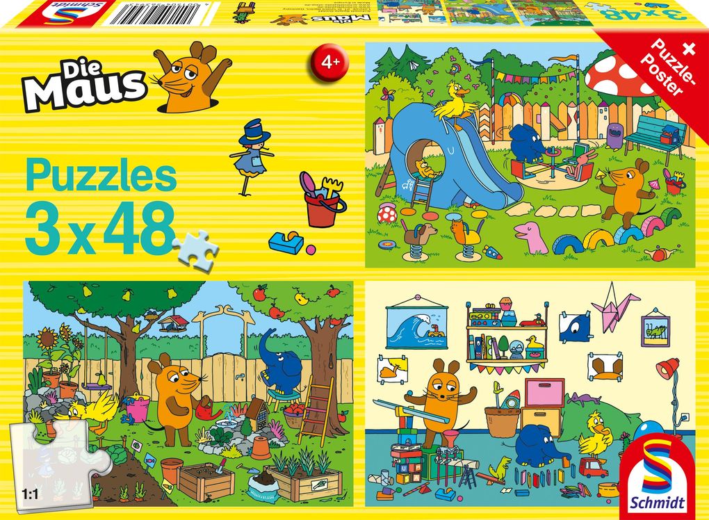 Image of Die Maus, Ein Tag mit der Maus (Kinderpuzzle)