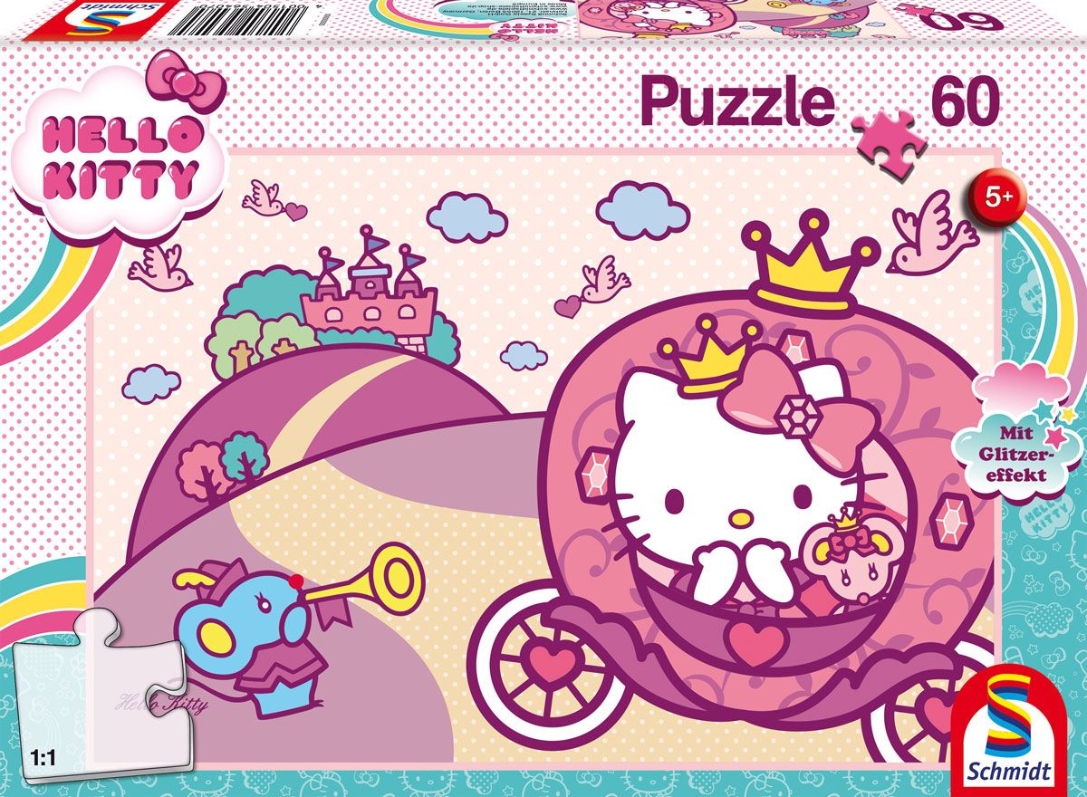 Image of Glitzerpuzzle Prinzessin Kitty 60 Teile