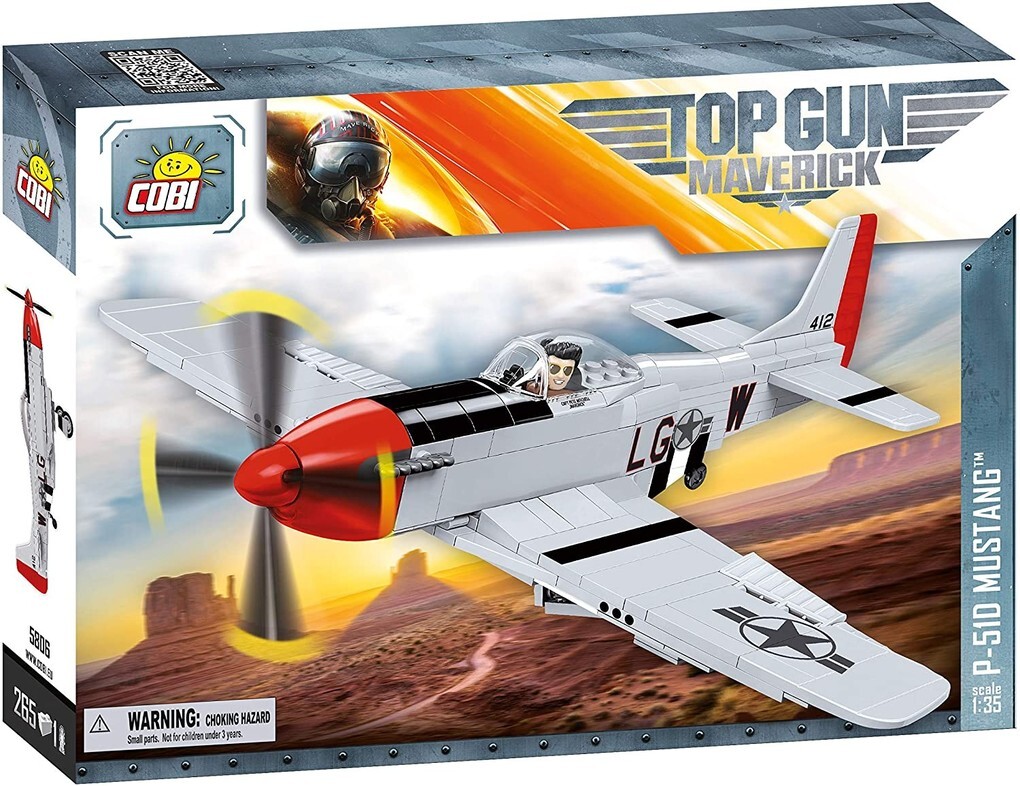 Image of COBI 5806 - P-51D Mustang Top Gun MAVERICK Bausatz 265 Teile