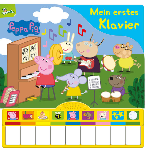 Image of Peppa Pig: Mein erstes Klavier - Kinderbuch mit Klaviertastatur 9 Kinderlieder Vor- und Nachspielfunktion - Pappbilderbuch ab 3 Jahren