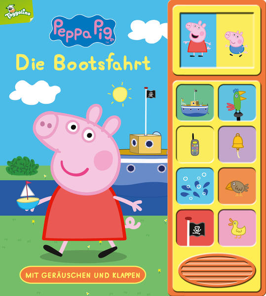 Image of Peppa Pig - Die Bootsfahrt - Klappen-Geräusche-Buch mit 10 Sounds - Pappbilderbuch für Kinder ab 3 Jahren