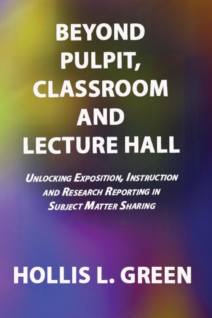 BEYOND PULPIT CLASSROOM and LECTURE HALL