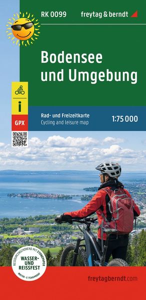 Bodensee und Umgebung Rad- und Freizeitkarte 1:75.000 freytag & berndt RK 0099