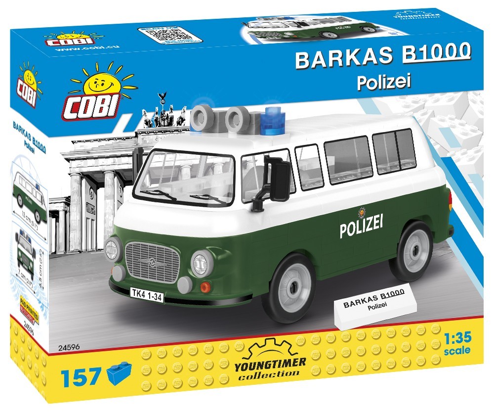 COBI 24596 - Youngtimer Collection BARKAS B1000 Polizei 157 Teile 1:35