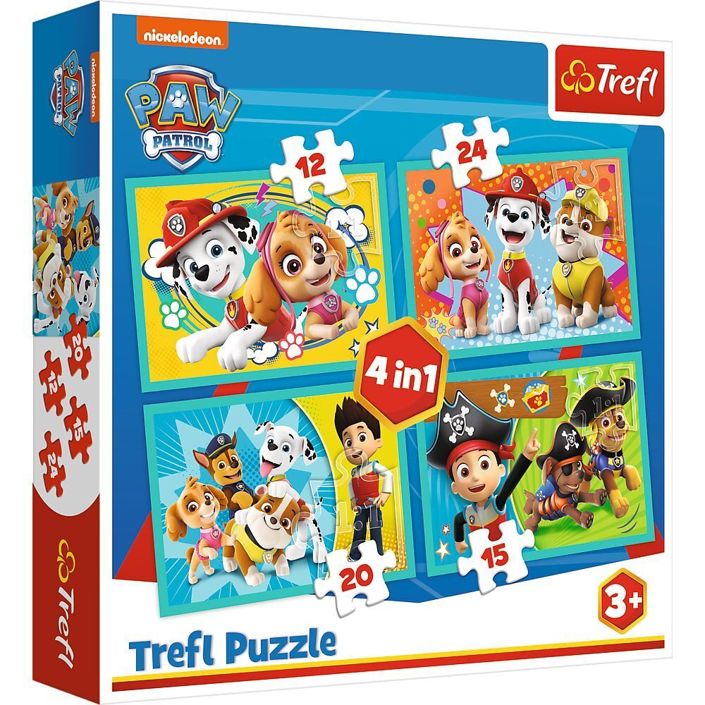Image of 4 in 1 Puzzle - Paw Patrol (Kinderpuzzle)