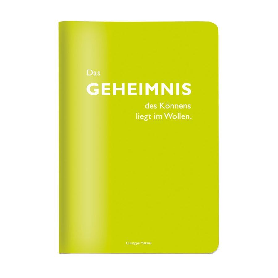 Heft A5 kariert 'Das Geheimnis des Könnens liegt im Wollen.' (Guiseppe Mazzini)