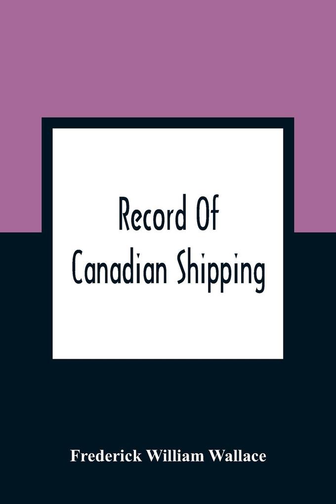 Record Of Canadian Shipping