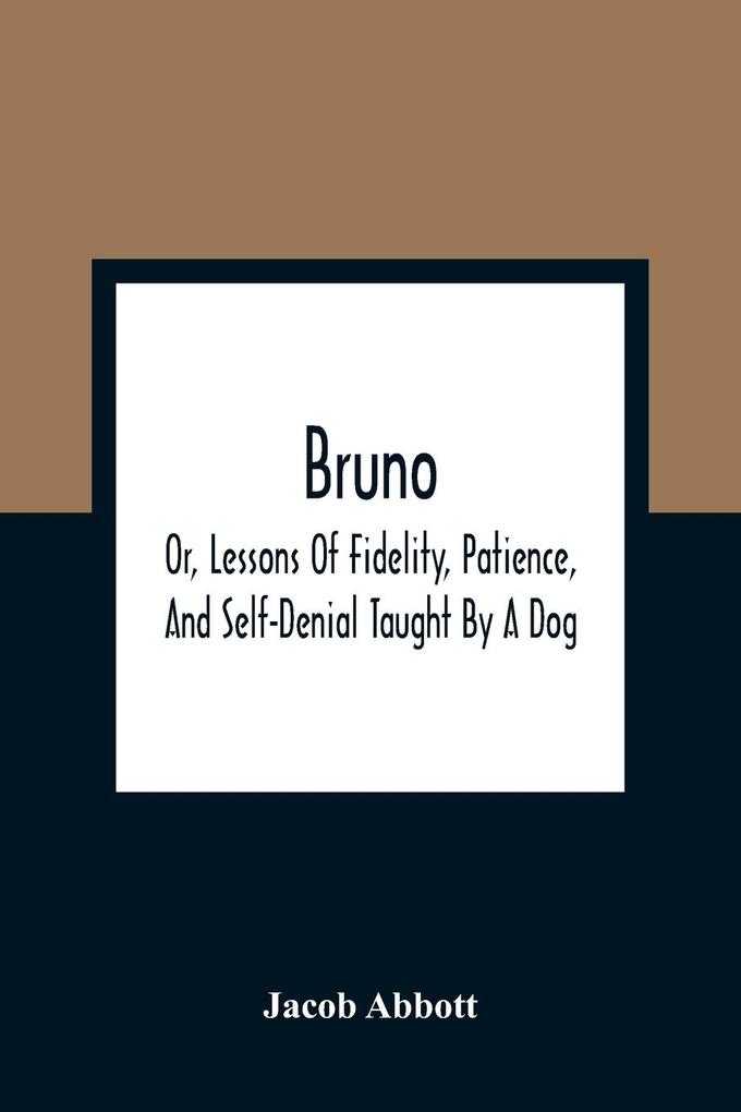 Bruno; Or Lessons Of Fidelity Patience And Self-Denial Taught By A Dog