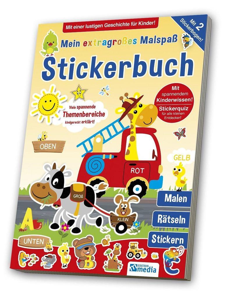 Image of Buch - Mein extragroßes Malspaß Stickerbuch, Meine Welt im Kindergarten