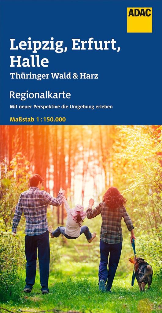 ADAC Regionalkarte Blatt 9 Leipzig Erfurt Halle 1:150 000