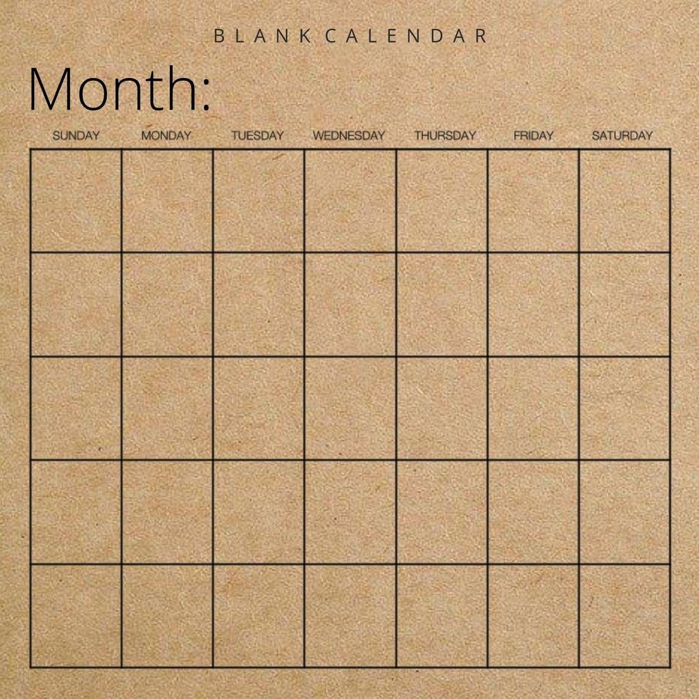 Blank Calendar