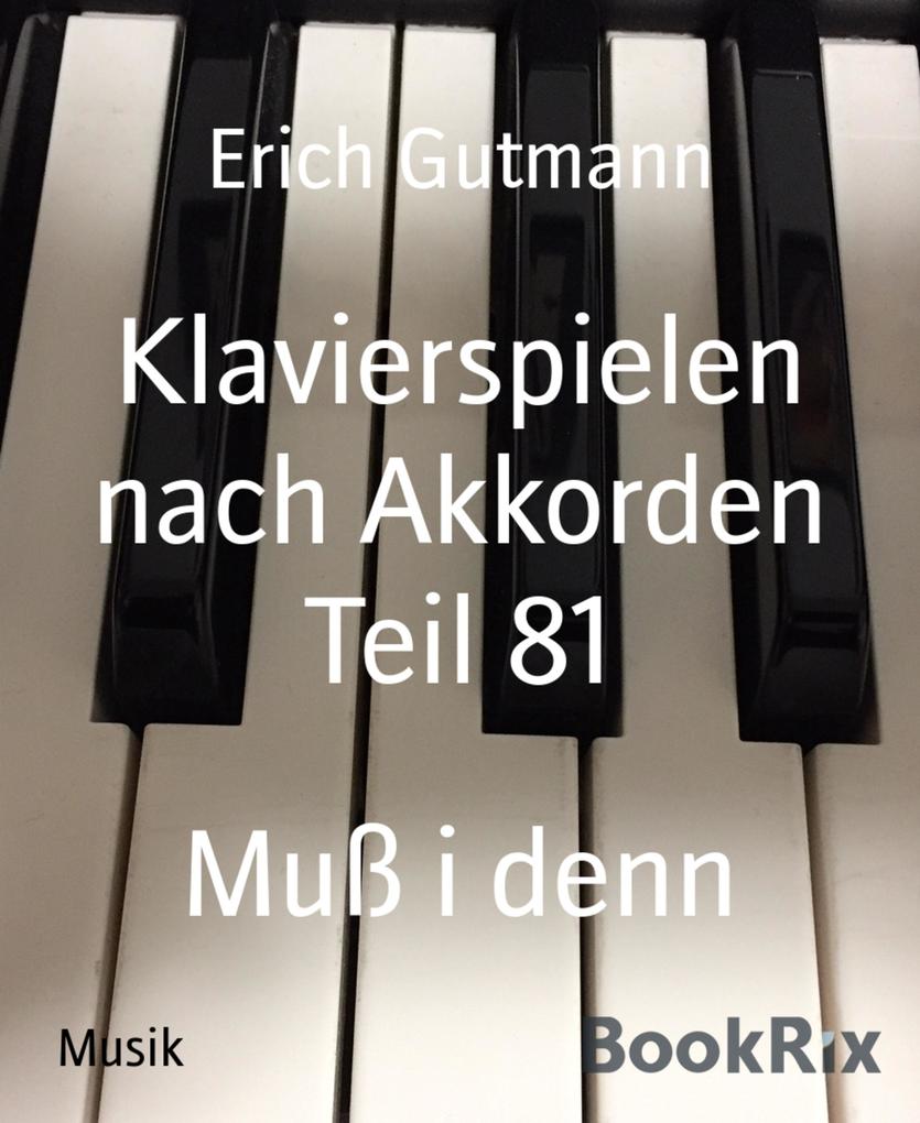 Klavierspielen nach Akkorden Teil 81