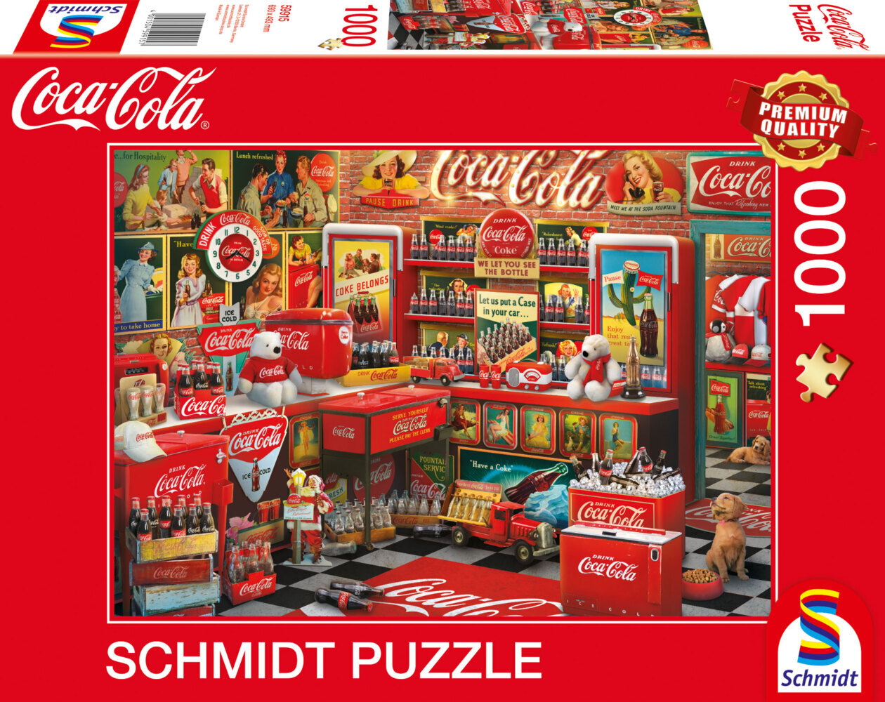 Schmidt Spiele - Coca Cola - Nostalgie-Shop 1000 Teile