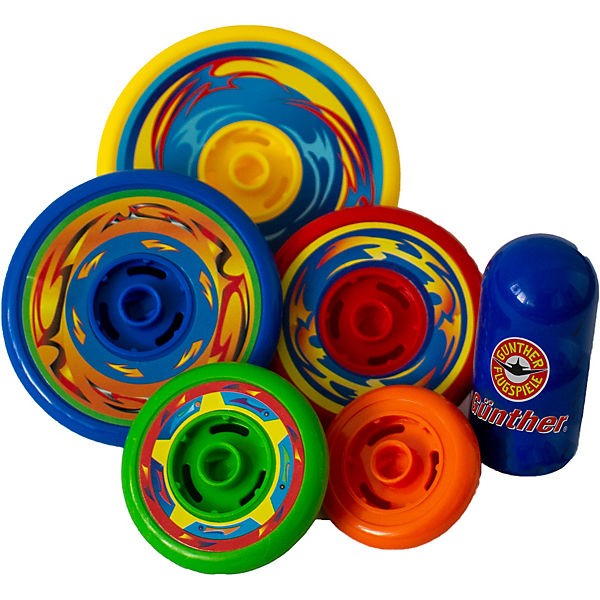 Paul Günther 1560 - Top Spin Kreisel-Set Geschicklichkeitsspiel 6-teilig