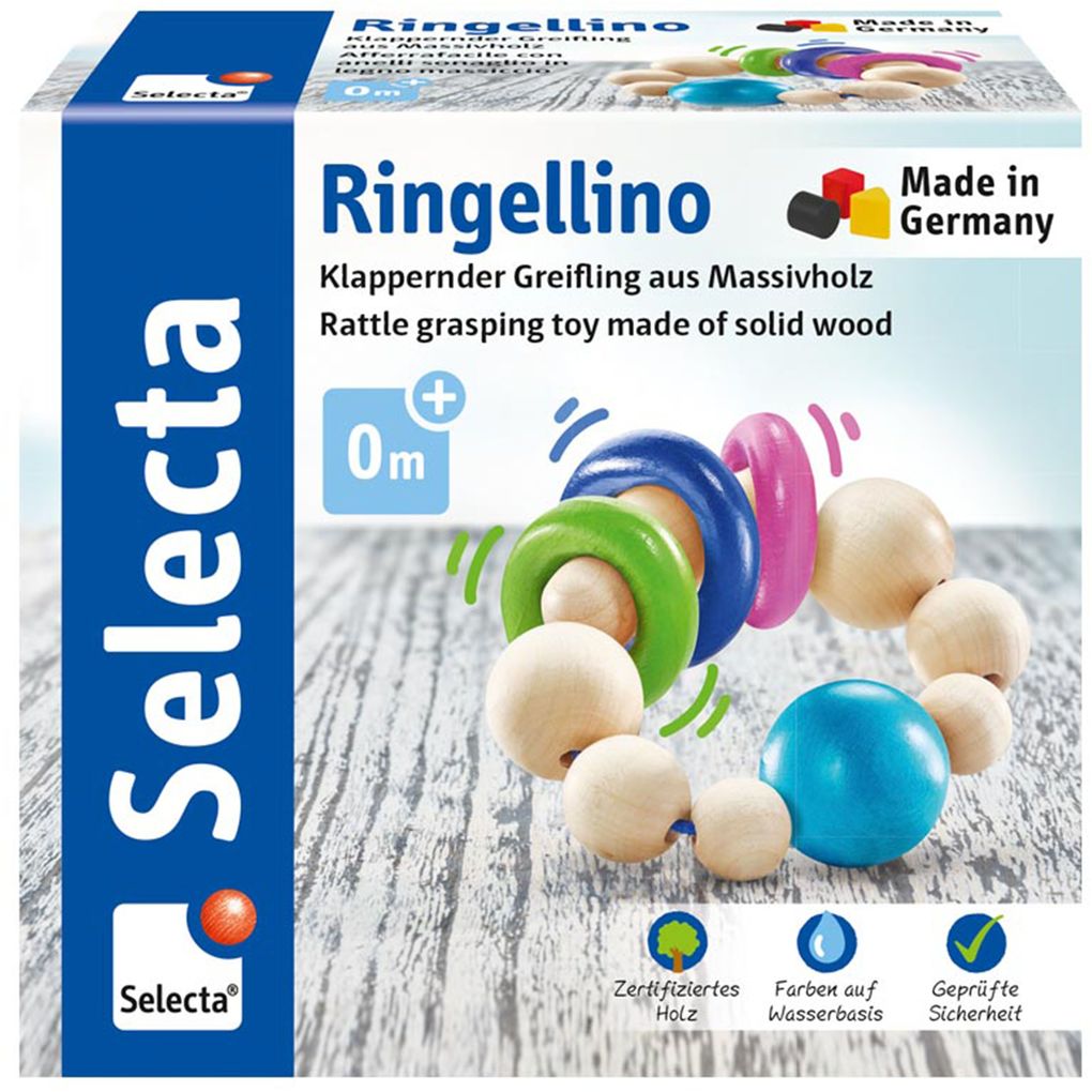 Schmidt Spiele - Selecta - Ringellino klappernder Greifling 85 cm