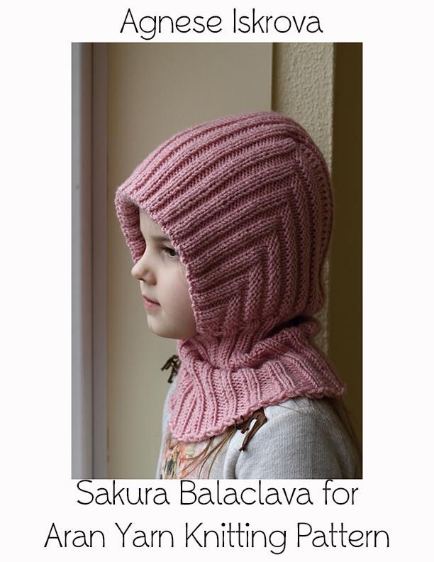 Sakura Balaclava for Aran Yarn Knitting Pattern