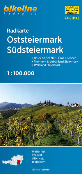 Radkarte Oststeiermark Südsteiermark 1:100.000